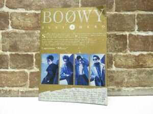 BOOWY ボウイ JUST A HERO1986年 初版 スコアーハウス 氷室京介 布袋寅泰 本 楽譜 【675mk】