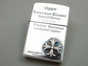 Zippo/ジッポー American Classic/アメリカン クラシック リミテッドエディション / 2007年製 オイルライター/喫煙具/ジャンク品 8011y1