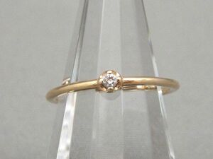 1 jpy ~!! Jouete/juete1 bead diamond 0.02ct Gold /K10 ring / ring / accessory [8018y1]