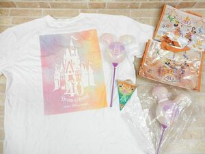 Disney/ディズニーランド 40周年 半袖Tシャツ/スティックバルーンetc グッズセット 【6458y1】