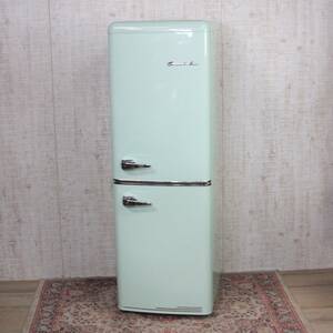 ∇4 【引取歓迎】レトロ風 2ドア 冷蔵庫 130L ARE-133LG 冷凍冷蔵庫
