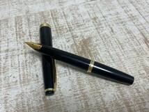 ★a-128 PILOT パイロット Elite エリート 万年筆 ペン先 18K 刻印 K18 ブラック ゴールド 文房具 SCRIPT _画像1