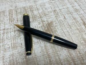 ★a-128 PILOT パイロット Elite エリート 万年筆 ペン先 18K 刻印 K18 ブラック ゴールド 文房具 SCRIPT 