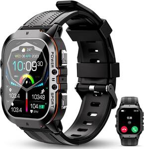 OUKITEL смарт-часы BT20[2023 осень новинка ], водонепроницаемый пыленепроницаемый ударопрочный smart watch,1.96 дюймовый AMOLED высокая четкость большой экран, долговечный аккумулятор 15 день продолжение 