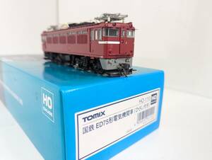 動作確認済み 0519T HOゲージ HO-110 国鉄 ED75形電気機関車 (ひさし付き) 鉄道模型 トミックス トミーテック TOMIX