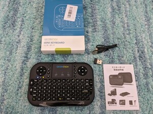 0605u0918　GECENinovミニ キーボードMini Bluetooth keyboard タッチパッド搭載USB充電小型キーボードマウス 無線 USB レシーバー付