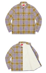 Supreme Faux Shearling Lined Flannel Shirt
