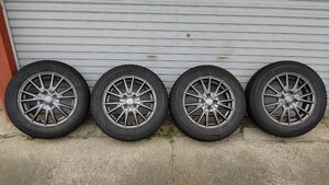 中古スタッドレスタイヤ 185/65R15 アルミホイールセット 4本 中古タイヤ 製造 2017年43週 メーカー ヨコハマタイヤ