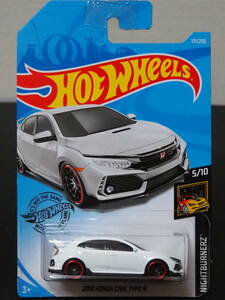 HOT WHeeLs HONDA CIVIC 18 VTEC TYPE R 白 ホンダ シビック タイプR ミニカー ドリフト 仕様 走り屋 ホットウィール