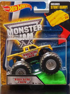 HOT WHeeLs MONSTER JAM WRECKING CREW モンスター ジャム STUNT RAMP 付 ハイ リフト アップ ４×4 ミニカー US 版 ホットウィール