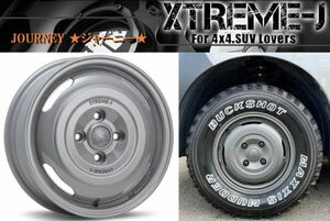 XTREME-J エクストリームJ JOURNEY ジャーニー 14x4.5J 4/100 +43 セメントグレー 14インチ トヨタ ピクシス 新品4本 送料無料