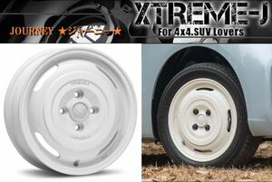 XTREME-J エクストリームJ JOURNEY ジャーニー 14x4.5J 4/100 +43 グロスホワイト 14インチ ダイハツ ハイゼット トラック 4本 送料無料