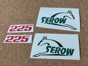 SEROW 225 セロー　タンク　サイドカバー用切文字ステッカー　緑