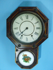 時代物　アメリカ製　セストーマス　THOMAS　機械式掛け時計、稼働品