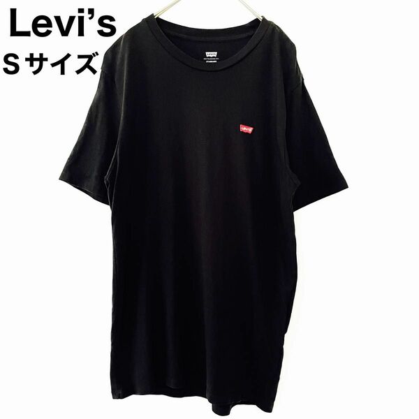 リーバイス Levi’s ロゴ ワッペン Tシャツ 半袖 ブラック Ｓ 