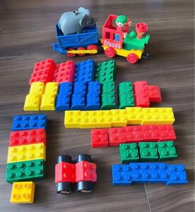 LEGOレゴデュプロ　ピエロゾウ電車　OKブロック付　 おもちゃ デュプロ グッズセット パーツ