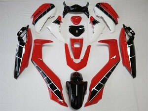 NMAX N-max 2021年以降 純正タイプ 外装カウル 14点セット 塗装済 赤X黒X白【kai-nmax21-8】