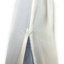 96SS ISSEY MIYAKE cupra skirt イッセイミヤケ　キュプラスカート ウエストデザイン シースルー スリット ロングスカート 白　青 イージー_画像3