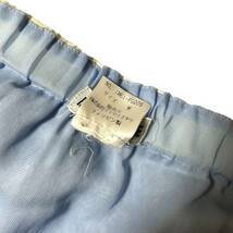96SS ISSEY MIYAKE cupra skirt イッセイミヤケ　キュプラスカート ウエストデザイン シースルー スリット ロングスカート 白　青 イージー_画像8