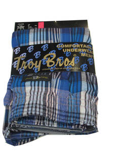  men's fashion underwear trunks Troy Bros Toro i Bros solid cutting front opening trunks service goods (L) blue 1 number *