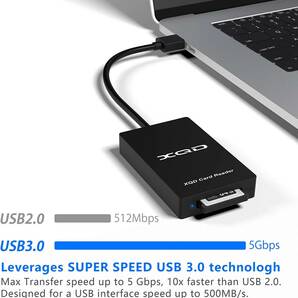 XQD カードリーダー XQDアダプター ソニー (SONY)M/Gメモリーカード Lexar USBマークカードに対応 USB3.0 高速転送の画像4
