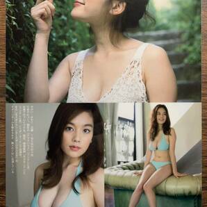 【厚手ラミネート加工】筧美和子 水着 A4変サイズ 雑誌切り抜き 2ページ Friday 2015 0109 16【グラビア】-b10の画像2