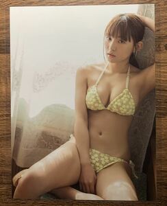 【厚手ラミネート加工】浅川梨奈 水着　A4変サイズ　雑誌切り抜き 4ページ Flashダイヤモンド2018 04 30【グラビア】-d2 0517