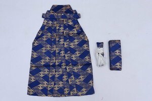 inagoya★kimono for kids★☆ミニ5歳 男の子【袴セット◆紐下53cm】小物付き 金襴柄 化繊 中古 着用可 y6114bq