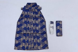 inagoya★kimono for kids★☆ミニ5歳 男の子【袴セット◆紐下53cm】小物付き 金襴柄 化繊 中古 着用可 y6116bq