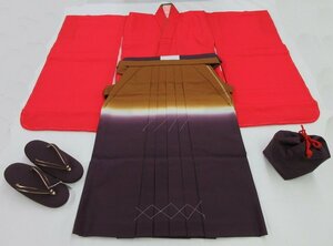 inagoya*.. type * go in . type .*[ girl kimono + hakama + small articles set * cord under 56cm] polyester new goods have on possible y5830ga