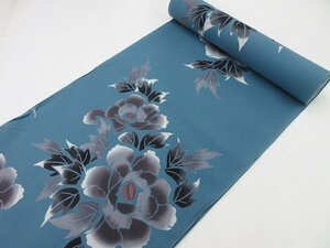 inagoya■お仕立て推奨☆美の花ブランド【浴衣反物-注染-】夏すがた yukata fabric 綿 反物 教材 未使用品 美品 z1108cd