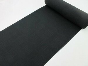 inagoya♪アウターの生地に♪未使用【黒羽尺反物】地模様入り 正絹 羽織 コート 新品 BLACK kimono fabrics C1489bb