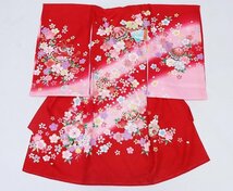 inagoya■お子様の成長を祝う☆新品【女の子 初着・産着】baby kimono 襦袢付き 正絹 着用可 お宮参り 未使用品 z0516nu_画像1