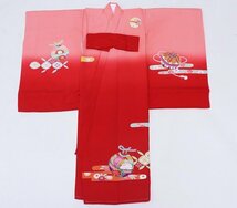 inagoya■お子様の成長を祝う☆新品【女の子 初着・産着】baby kimono 襦袢付き 部分刺繍 正絹 着用可 お宮参り 未使用品 z0514nu_画像2