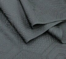 inagoya♪アウターの生地に♪未使用【黒羽尺反物】地模様入り 正絹 羽織 コート 新品 BLACK kimono fabrics z2938bb_画像4