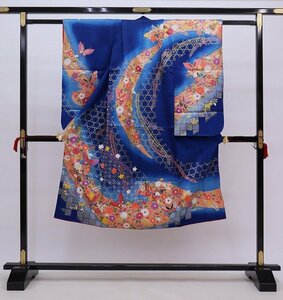 inagoya■売り切れ御免！！超特価市☆【四つ身単品】kimono for girls 7歳用 女の子着物 化繊 中古品 練習用 z1397my