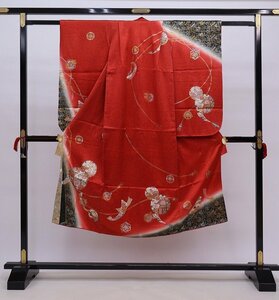 inagoya■売り切れ御免！！超特価市☆【四つ身単品】kimono for girls 7歳用 女の子着物 化繊 中古品 着用可 七五三 z1389my