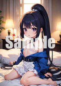 [1点物 高品質 A4 ポスター] アートポスター セクシー 美女 美少女 制服 下着 イラスト かわいい 女の子 同人 オリジナル アニメ DG091