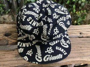 ★　読売巨人軍　ジャイアンツ　総柄　ワークキャップ　帽子　サイズ５５ｃｍ　プロ野球　希少　ＣＡＰ　キャップ