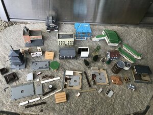 * [ junk present condition delivery ] railroad model building structure geo llama miniature Showa era era retro N gauge train National Railways 