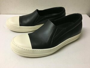 ◆国内正規 RICK OWENS 美品 22ss BOAT SLIP-ON SNEAKERS リックオウエンス レザー　スリッポン スニーカー RU01B189L サイズ40