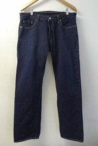 ◆DENIME ドゥニーム 66　革パッチ セルビッチ　インディゴ　デニム パンツ INDIGO 濃紺 サイズ36_画像1