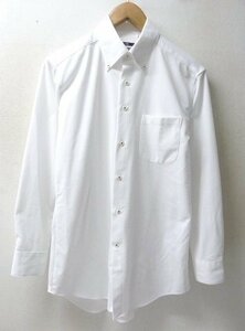 ◆SUIT SELECT スーツセレクト 形態安定 ホワイト BD シャツ 白 サイズM80 美品　クリーニング済み