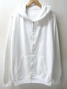 ◆COMOLI コモリ 24ss 美品 製品染裏毛　ジップ　パーカー　WHITE　Z01-0502　スウェット ジップ パーカー 白 サイズ4