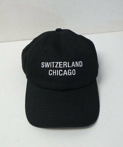 ◆1ldk benjamin edgar Switzerland Chicago Hat 刺繍 CAP キャップ 調整可能 黒