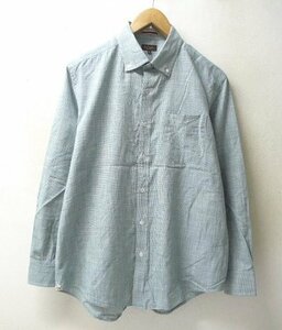 ◆Paul smith COLLECTION XL ポールスミスコレクション 千鳥柄 BD シャツ グリーン系　クリーニング済み サイズXL　美