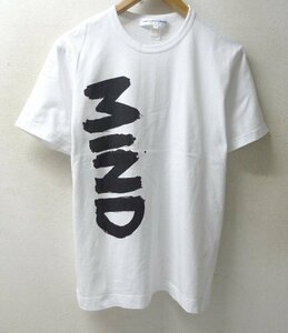 ◆COMME des GARCONS SHIRT コムデギャルソンシャツ 美品 ロゴ MIND マインド クルーネック Tシャツ 白 サイズM