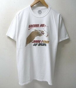 ◆PARADICE NYC パラダイス　シガレット　プリント Tシャツ 白 サイズL