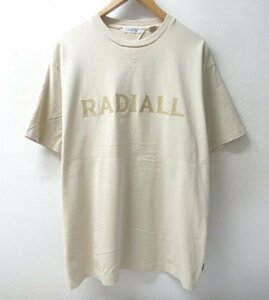 ◆RADIALL ラディアル 21ss 美品 ロゴプリント クルーネック Tシャツ ベージュ系 サイズM