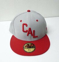 ◆NEW ERA × STANDARD CALIFORNIA ニューエラ スタンダードカリフォルニア CAL刺繍 キャップ グリーンレッド　サイズ7 5/8_画像1